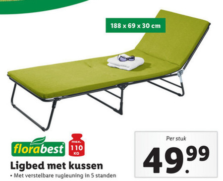 Florabest   ligbed folder aanbieding bij  Lidl - details