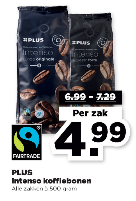 Plus Huismerk   koffiebonen folder aanbieding bij  Plus - details