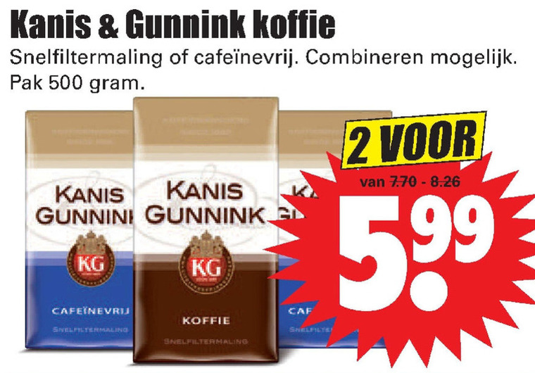 Kanis en Gunnink   koffie folder aanbieding bij  Dirk - details