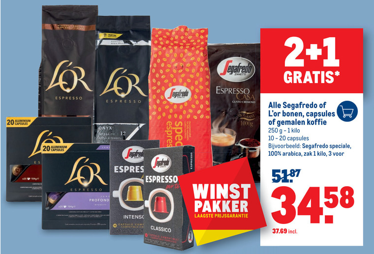 Segafredo   koffie, koffiecups folder aanbieding bij  Makro - details