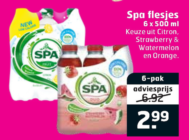 Spa en Fruit   fruitdrank folder aanbieding bij  Trekpleister - details