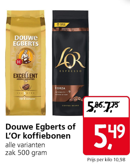 Douwe Egberts L Or   koffiebonen folder aanbieding bij  Jan Linders - details