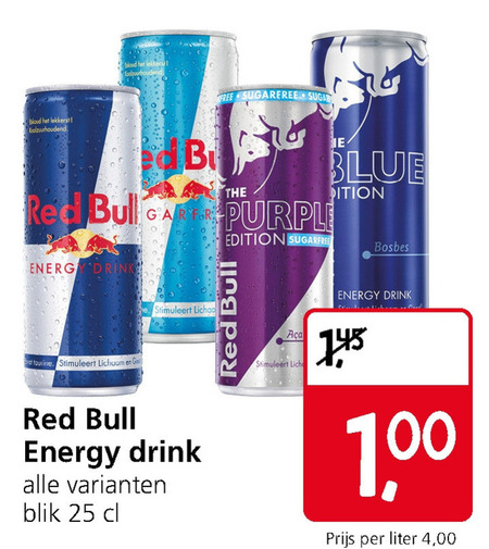 Red Bull   energiedrank folder aanbieding bij  Jan Linders - details