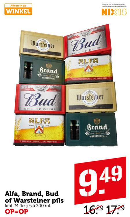 Alfa   krat bier folder aanbieding bij  Coop - details