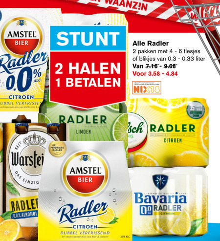 Bavaria   radler bier folder aanbieding bij  Hoogvliet - details