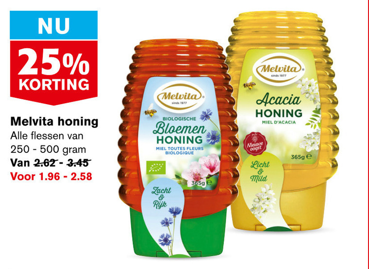 Melvita   honing folder aanbieding bij  Hoogvliet - details