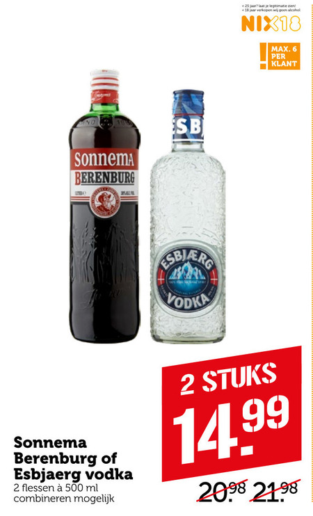 Sonnema   wodka, berenburg folder aanbieding bij  Coop - details