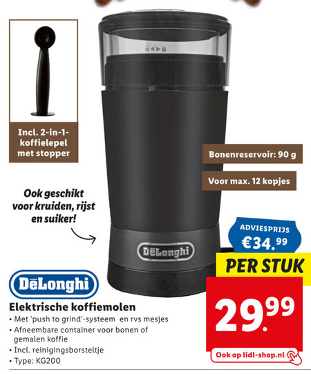 DeLonghi   koffiemolen folder aanbieding bij  Lidl - details