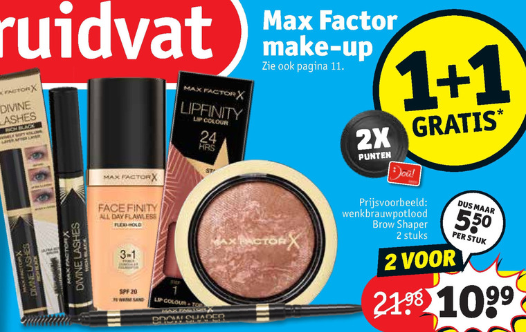 Max Factor   gezichtspoeder, mascara folder aanbieding bij  Kruidvat - details