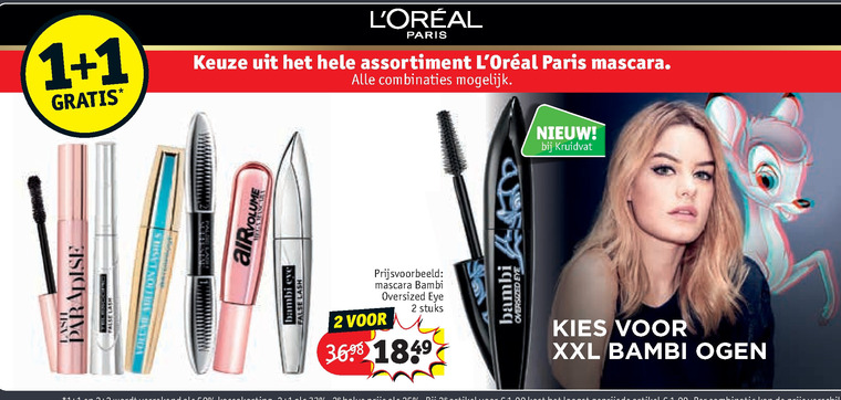 L Oreal   mascara folder aanbieding bij  Kruidvat - details