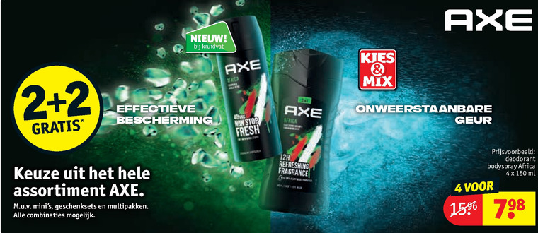 Axe   deodorant folder aanbieding bij  Kruidvat - details