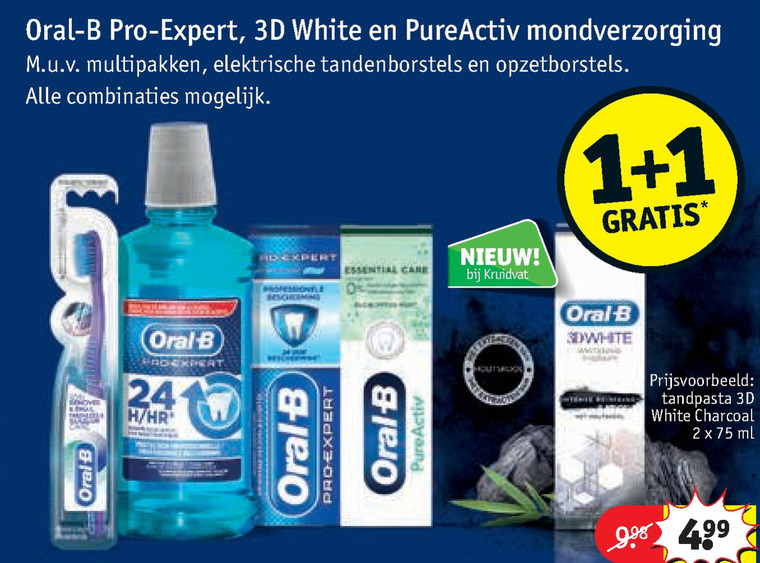 Oral-B   tandenborstel, tandpasta folder aanbieding bij  Kruidvat - details