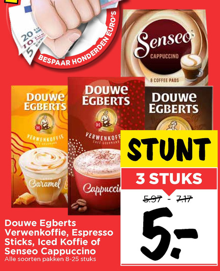 Douwe Egberts Senseo   oploskoffie, koffiepad folder aanbieding bij  Vomar - details