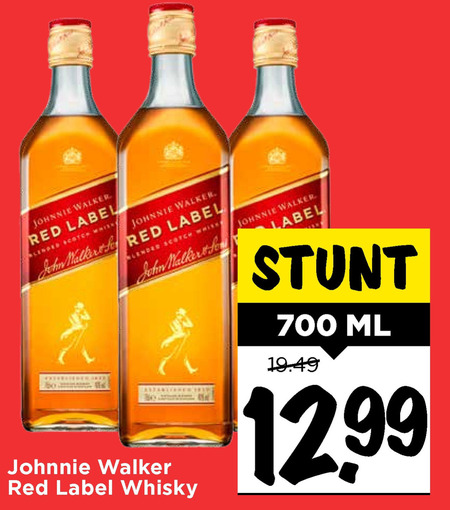 Johnnie Walker   whisky folder aanbieding bij  Vomar - details