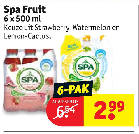 Spa en Fruit   fruitdrank folder aanbieding bij  Kruidvat - details