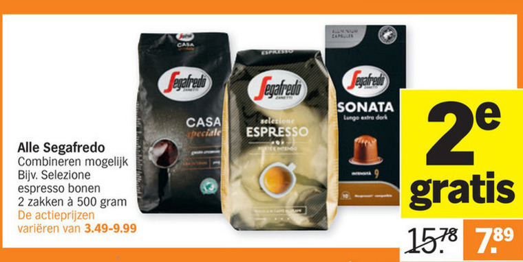 Segafredo   koffie, koffiebonen folder aanbieding bij  Albert Heijn - details