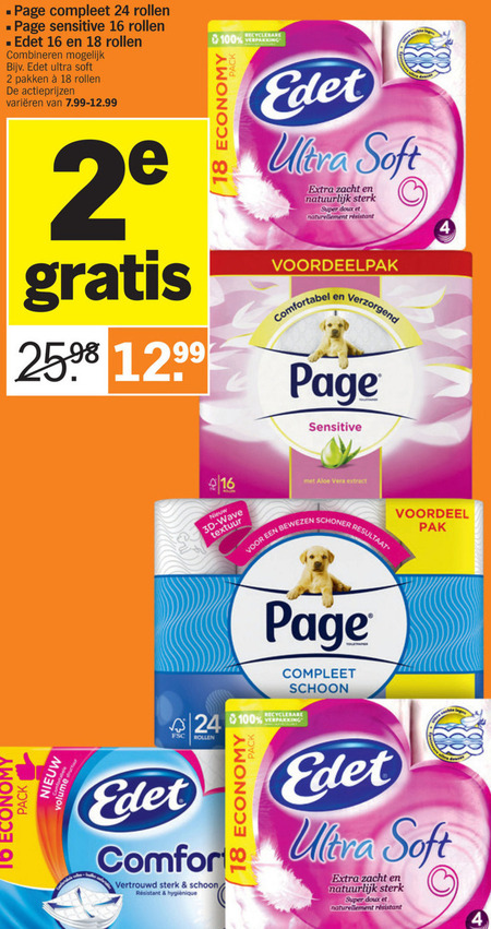 Edet   toiletpapier folder aanbieding bij  Albert Heijn - details