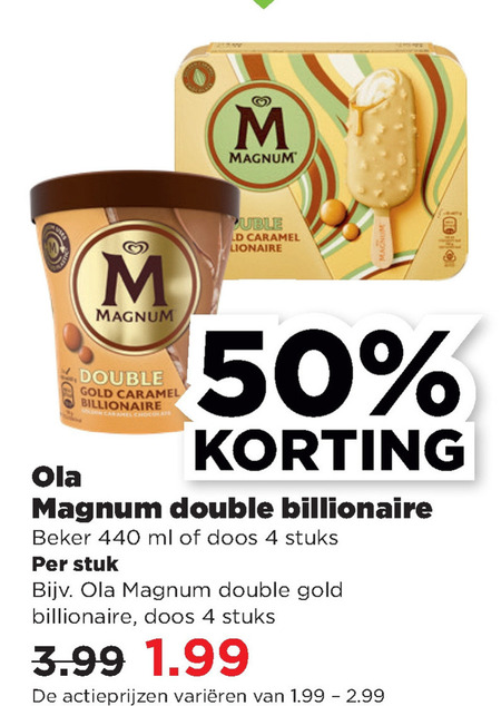 Magnum   ijslollies, ijsspecialiteit folder aanbieding bij  Plus - details