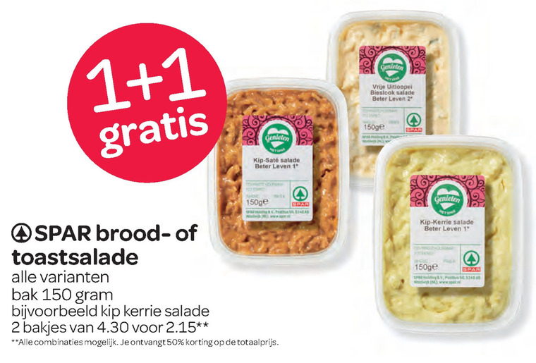 Spar Huismerk   salade folder aanbieding bij  Spar - details