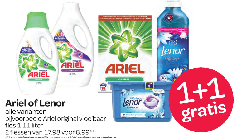 Ariel   wasmiddel folder aanbieding bij  Spar - details