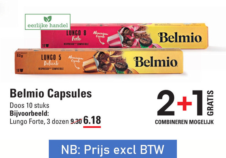 Belmio   koffiecups folder aanbieding bij  Sligro - details