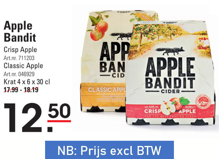 Apple bandit   appelcider folder aanbieding bij  Sligro - details