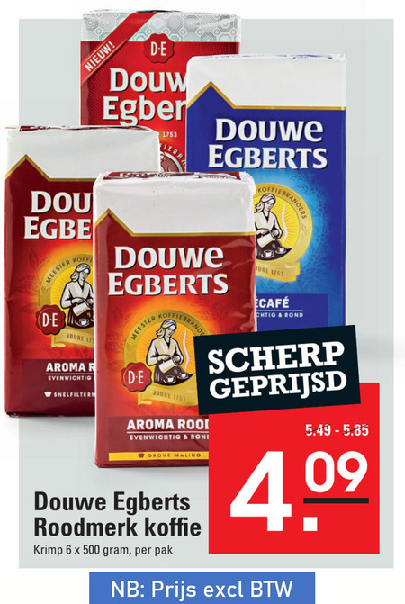 Douwe Egberts   koffie folder aanbieding bij  Sligro - details