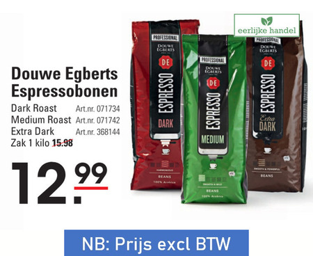 Douwe Egberts   koffiebonen folder aanbieding bij  Sligro - details