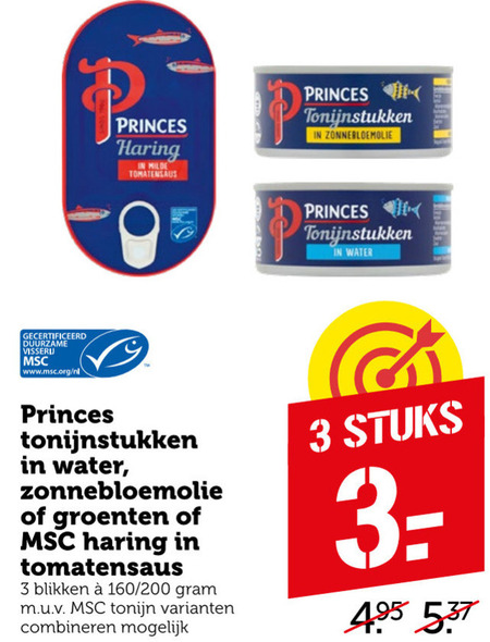 Princes   haring, tonijn in blik folder aanbieding bij  Coop - details