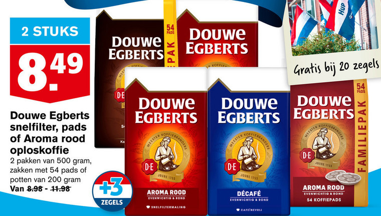 Douwe Egberts   koffie, koffiepad folder aanbieding bij  Hoogvliet - details