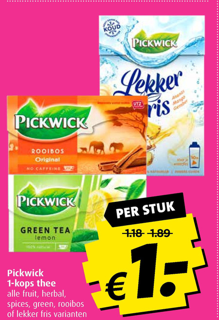 Pickwick   thee folder aanbieding bij  Boni - details