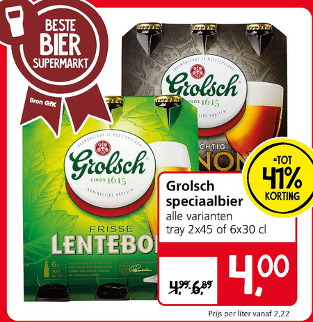 Grolsch   speciaalbier, radler bier folder aanbieding bij  Jan Linders - details