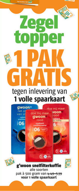 Gwoon   koffie folder aanbieding bij  Poiesz - details