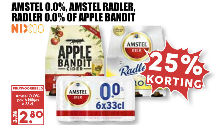 Amstel   appelcider, radler bier folder aanbieding bij  MCD Supermarkt Basis - details