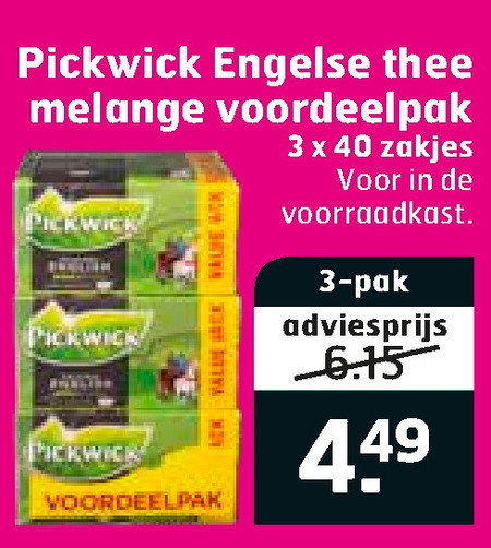 Pickwick   thee folder aanbieding bij  Trekpleister - details