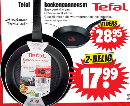 Tefal   koekenpan folder aanbieding bij  Dirk - details