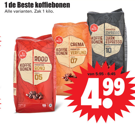 1 De Beste   koffiebonen folder aanbieding bij  Dirk - details