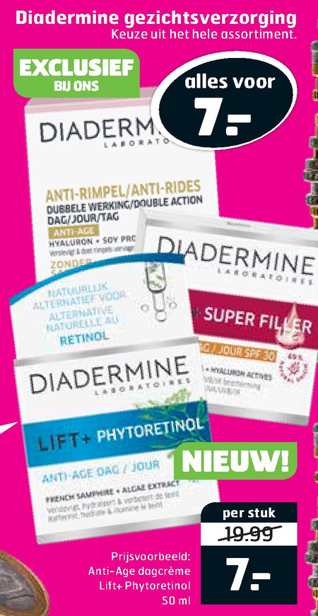 Diadermine   dagcreme, nachtcreme folder aanbieding bij  Trekpleister - details