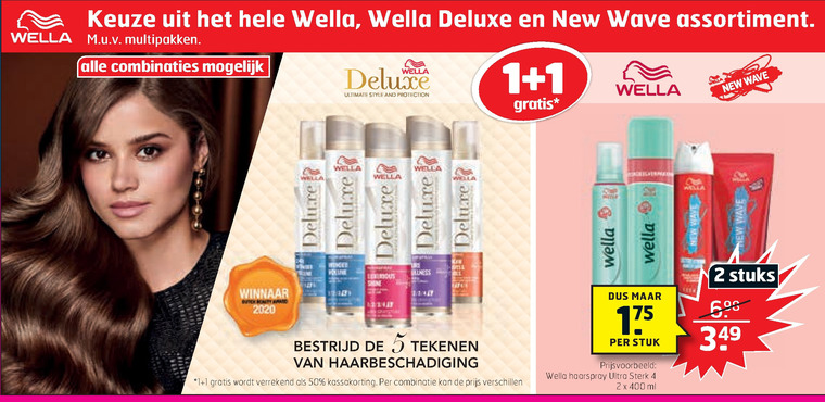 Wella   hairspray, haargel folder aanbieding bij  Trekpleister - details