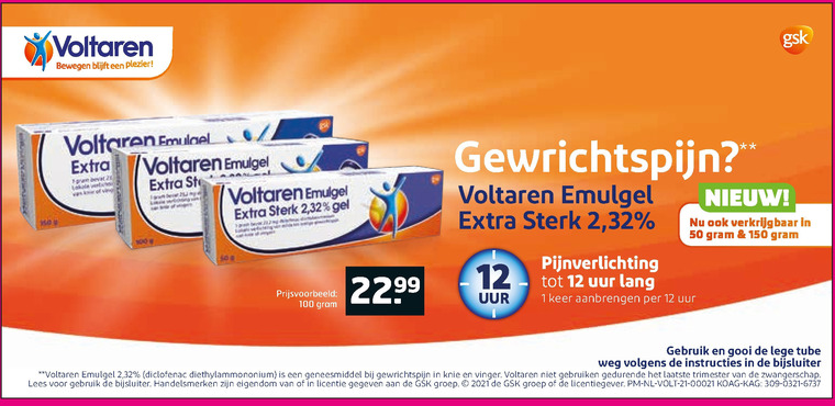 Voltaren   huisapotheek folder aanbieding bij  Trekpleister - details