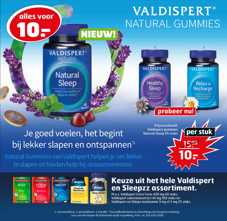 Valdispert   voedingssupplement folder aanbieding bij  Trekpleister - details