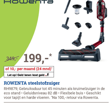 Rowenta   steelstofzuiger folder aanbieding bij  BCC - details