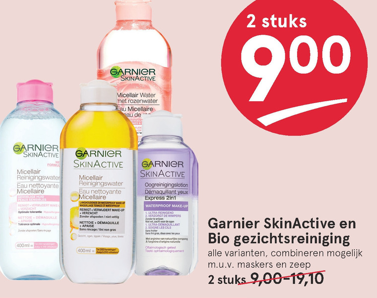 Garnier Skin Active   gezichtsreiniging folder aanbieding bij  Etos - details