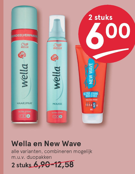 Wella   haargel, hairspray folder aanbieding bij  Etos - details