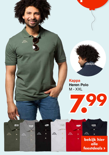 Kappa   heren poloshirt folder aanbieding bij  Wibra - details