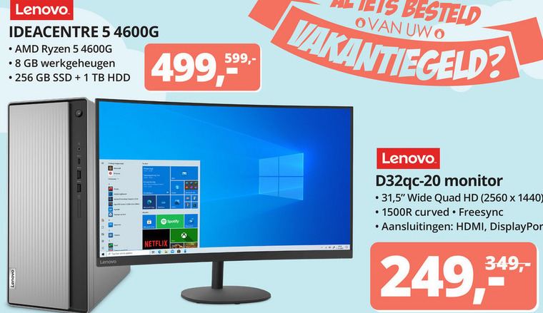 Lenovo   pc systeem, monitor folder aanbieding bij  Paradigit - details