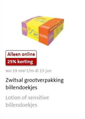 Zwitsal   billendoekjes folder aanbieding bij  Jumbo - details