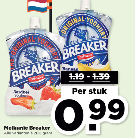 Melkunie   drinkyoghurt folder aanbieding bij  Plus - details