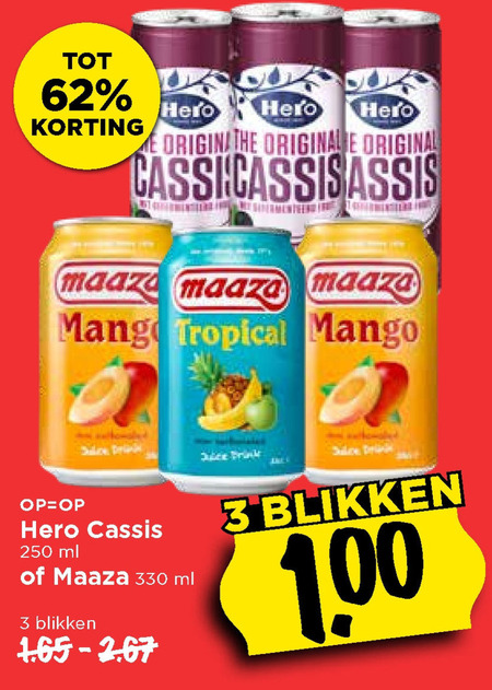 Maaza   fruitdrank folder aanbieding bij  Vomar - details