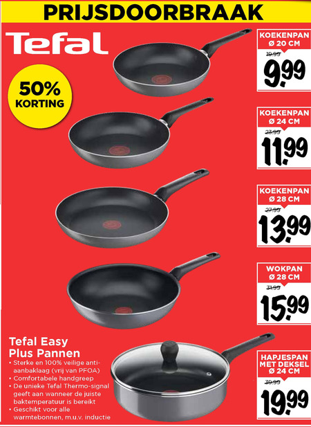 verhoging Succesvol Ongemak Tefal hapjespan, wokpan folder aanbieding bij Vomar - details